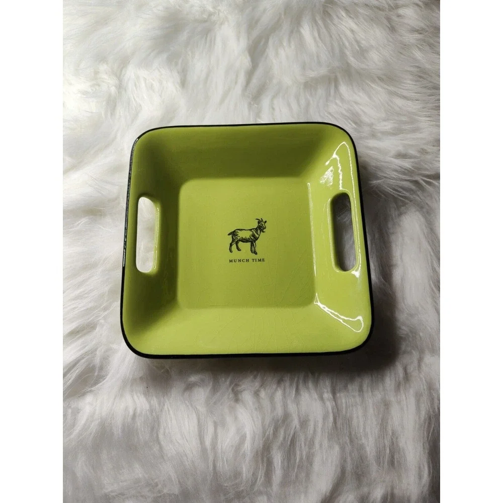 Vintage Line Green Hallmark Farm Motif Serving Dishes 8